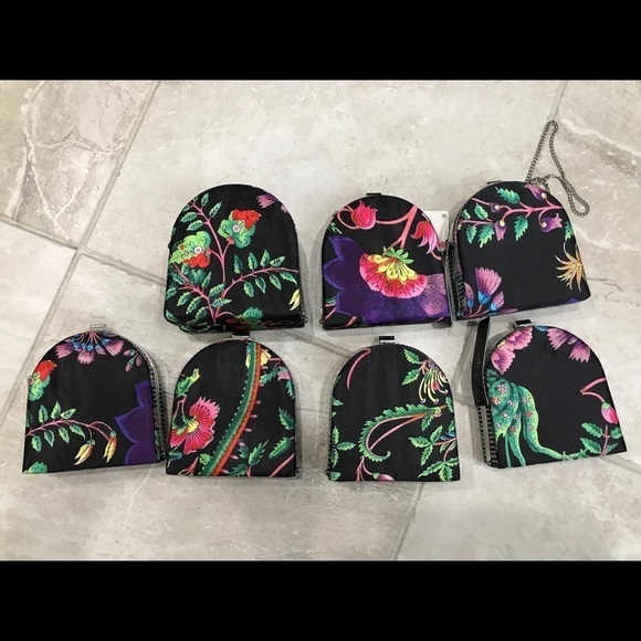 Zara studded floral clutch crossbody handbag evening - Picture 8 of 8